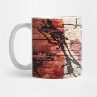 Grunge Canada Flag Rustic Red Aged White Mug